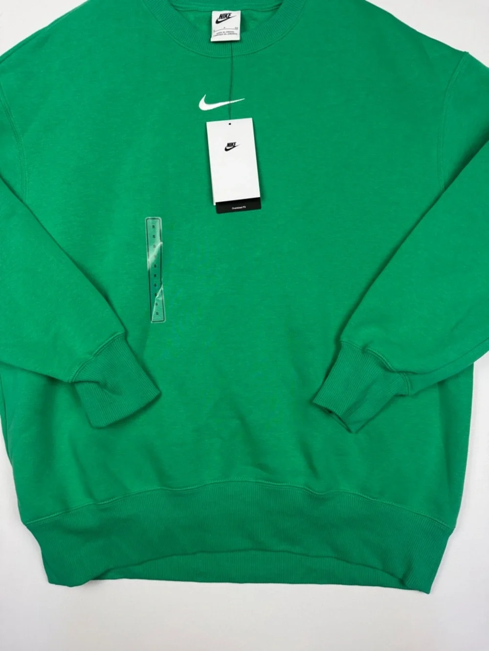 Nike Green Crewneck Sweatshirt with White Swoosh Women’s Small NWT - Picture 4 of 7
